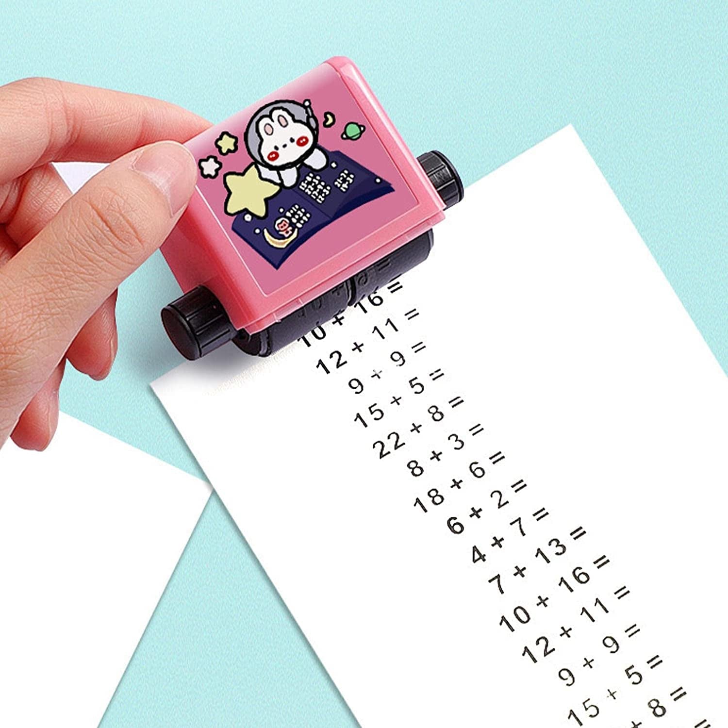 Addition and subtraction roller stamp for classrooms. Addition and subtraction roller stamp for classrooms.